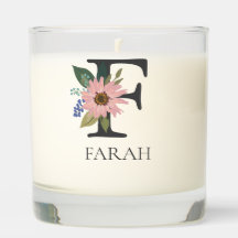 Modern Floral Customizable Monogrammed