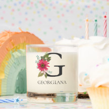 Modern Floral Customizable Monogrammed