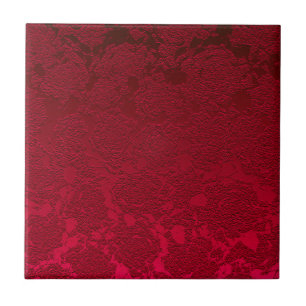 Modern Floral Decorative Red Girly Pattern Ceramic Tile