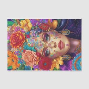 Modern Floral Decoupage Tissue Paper