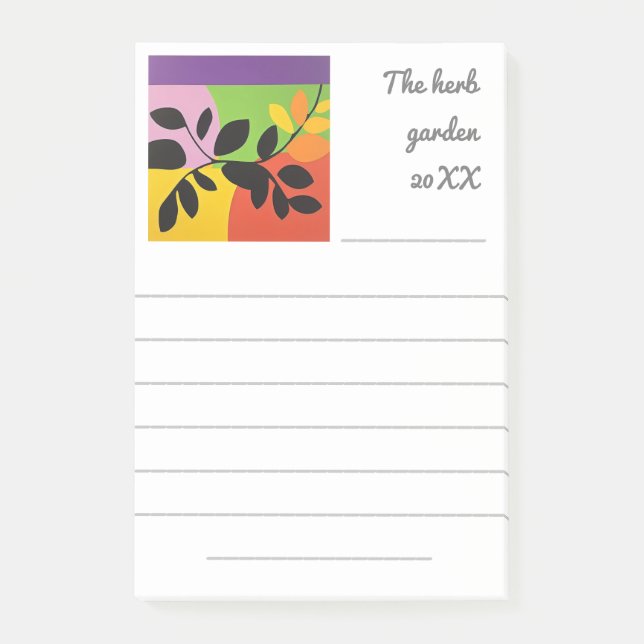 Modern Floral Design bold and abstract Post-it Notes (Front)