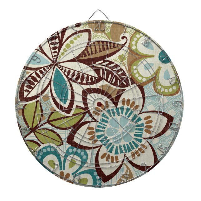 Modern Floral Designs Dart Board (Front)
