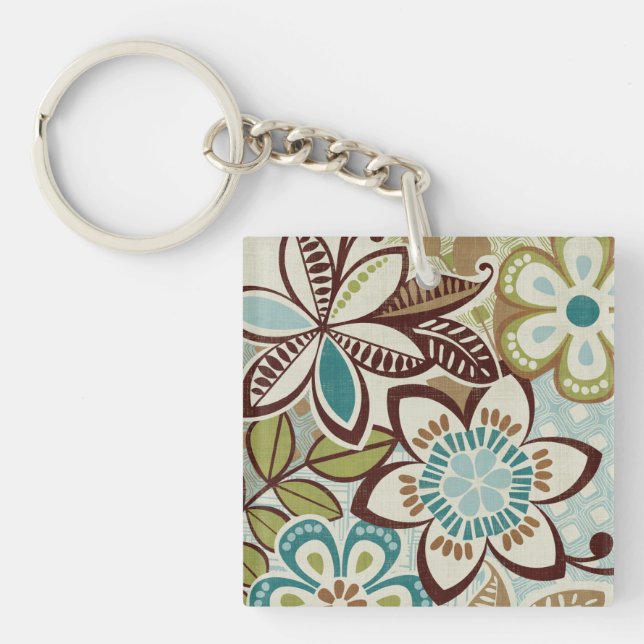 Modern Floral Designs Keychain (Front)