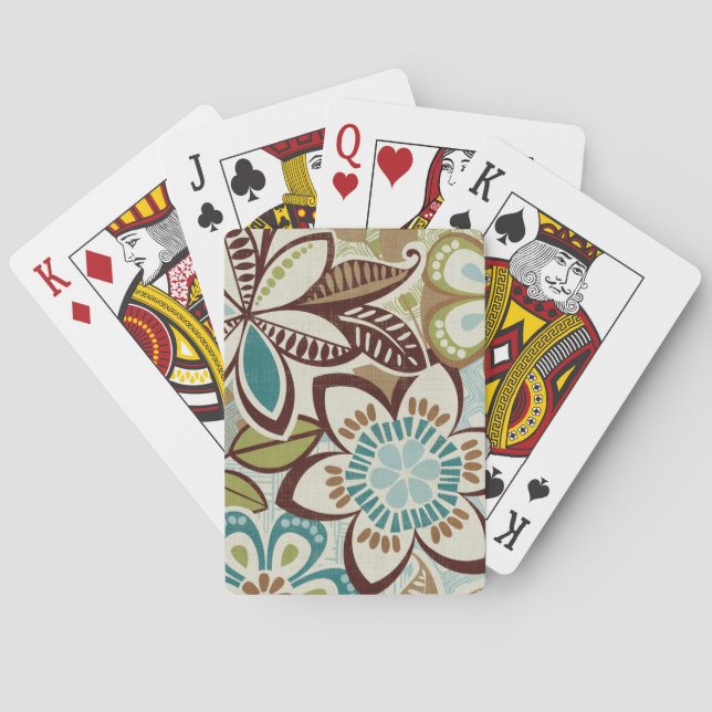 Modern Floral Designs Poker Cards (Back)