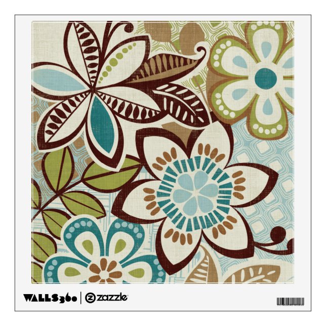 Modern Floral Designs Wall Decal (Front)