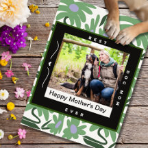 Modern Floral Dog Mom Mother’s Day Photo