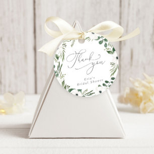 Modern Floral Dusty Green Eucalyptus Wedding Favor Favor Tags