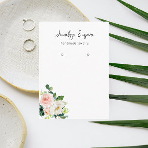 Modern Floral earring holder Business Card