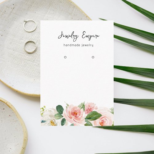 Modern Floral earring holder Business Card