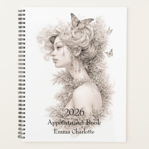 Modern floral elegant Custom Name 2026 Planner