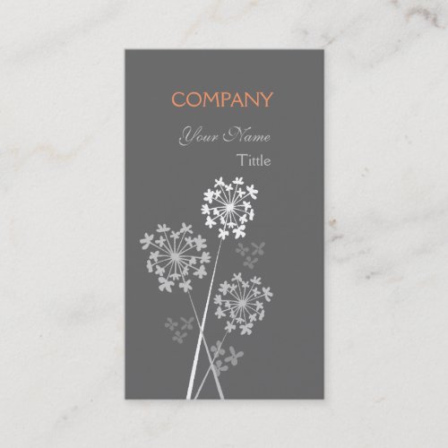 Elegant Modern Unique Flower Business Cards