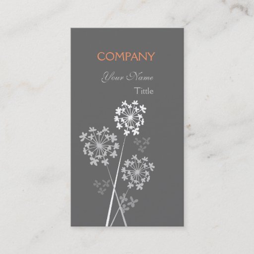 Customizable Elegant Modern Unique Flower Business Cards