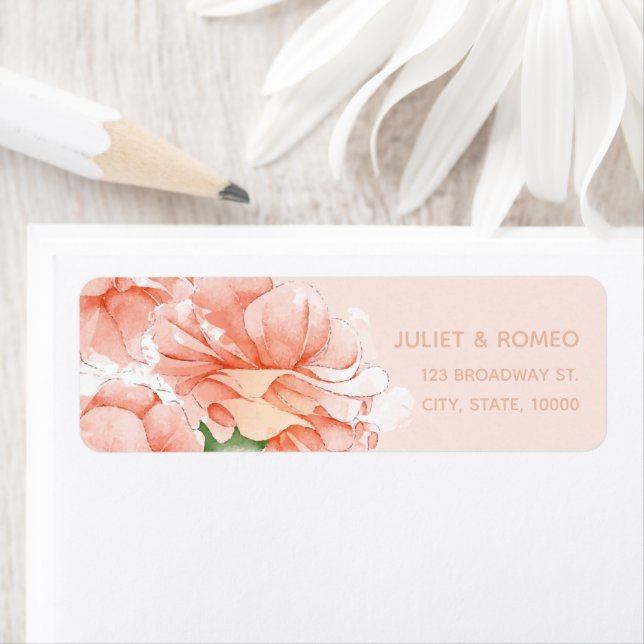 Modern Floral Elegant Wedding Label (Insitu)
