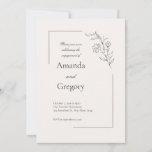 Modern Floral Engagement Party Invitation