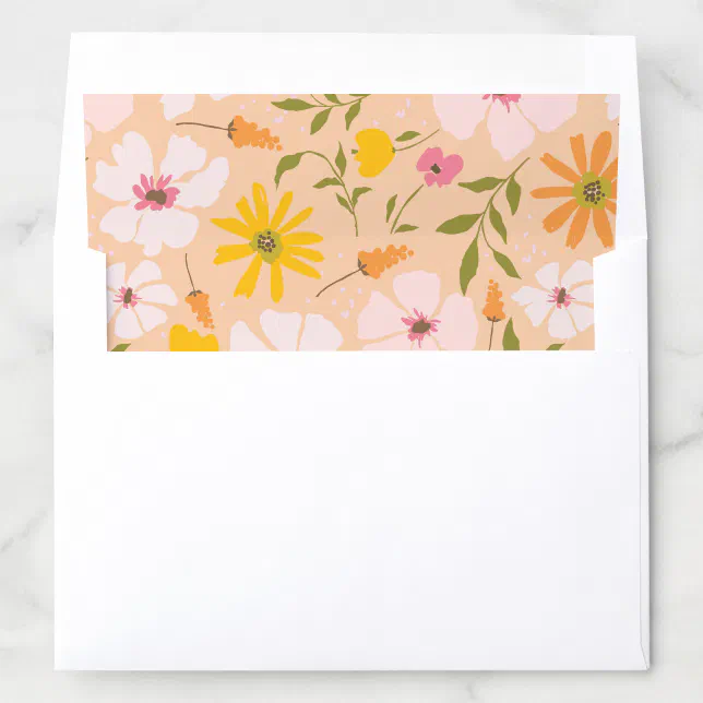 Modern Floral Envelope Liner | Zazzle