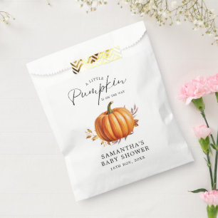 Modern Floral Fall Baby Shower Favor Bag