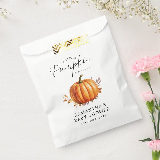 Modern Floral Fall Baby Shower  Favor Bag (Sealed)