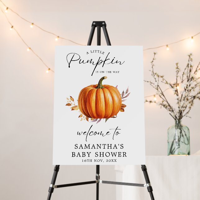 Modern Floral Fall Baby Shower  Foam Board (In Situ (Stand))