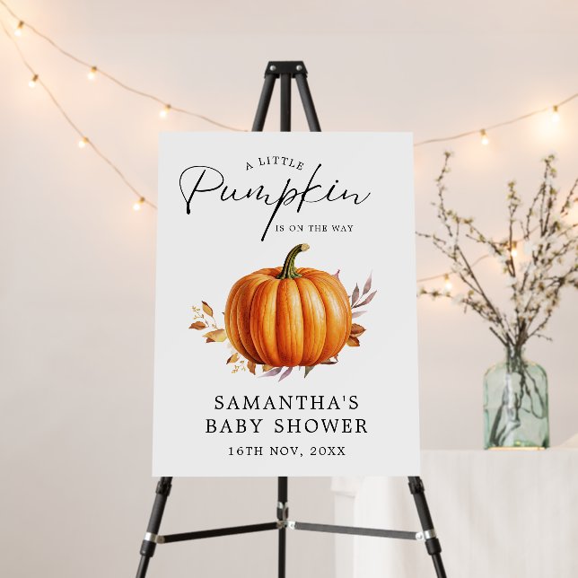 Modern Floral Fall Baby Shower  Foam Board (In Situ (Stand))