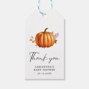 Modern Floral Fall Baby Shower  Gift Tags