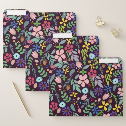 Modern Floral File Folder