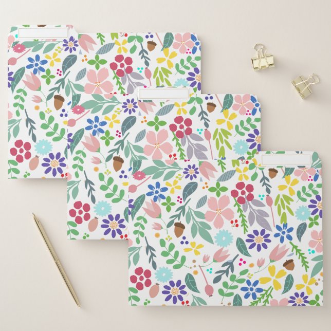 Modern Floral File Folder (Set)