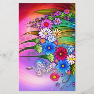 Modern Floral Flower Pattern Decoupage Craft Paper