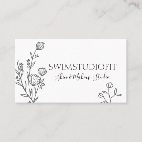 Modern Floral Frame Business Card