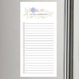 Modern Floral Frame Personalized Magnetic Notepad