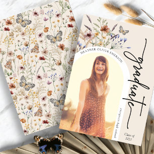 Modern Floral Graduate Announcement