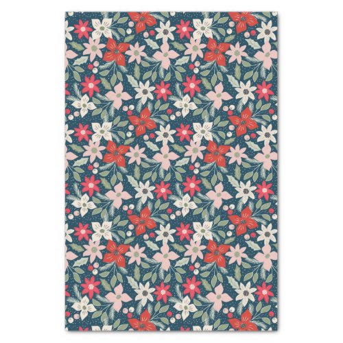 Modern Floral  Holiday Tissue Paper