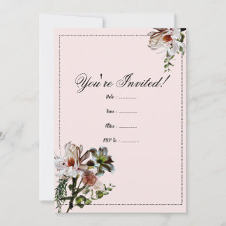 Modern Floral Invite Template 