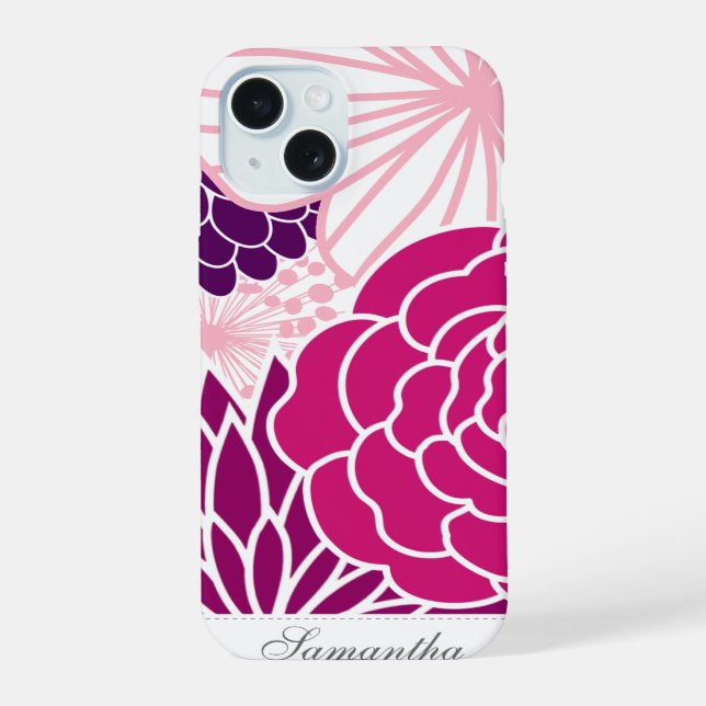 Modern Floral Iphone Case (Back)
