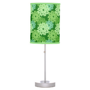 Modern Floral Kimono Print, Lime Green Table Lamp