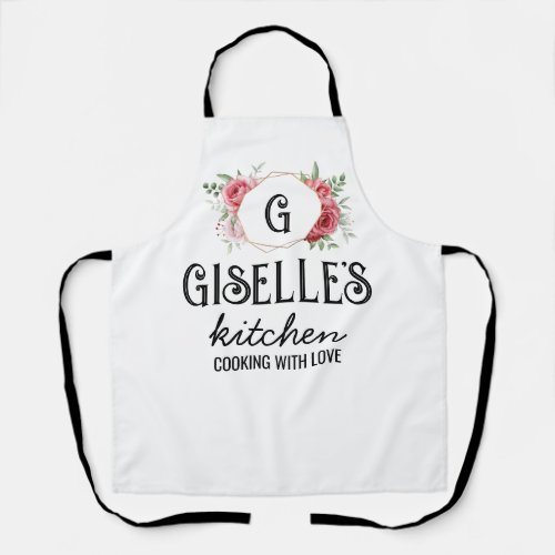 Modern Floral Kitchen Custom Cooking Masterchef Apron