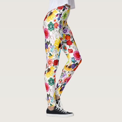 Modern Floral Leggings