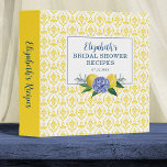 Modern Floral Lemon Bridal Shower Recipe 3 Ring Binder<br><div class="desc">Share recipes with the bride to be with a beautiful lemon bridal shower recipe binder. This bridal shower Binder is decorated with lemons and and flowers. Personalize it for a cute bridal shower gift. Designed for you by blackberry Boulevard.</div>