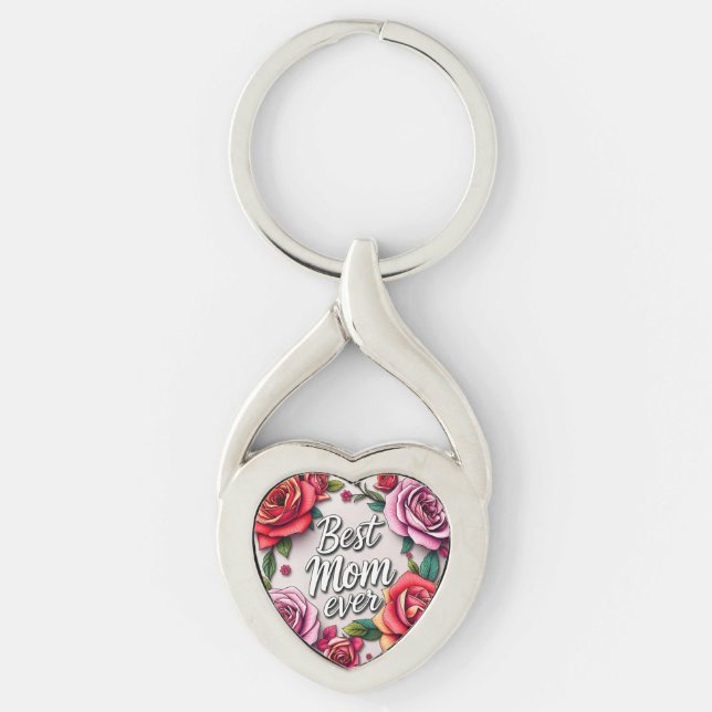 Modern Floral Luxury Gift Collection Keychain (Front)