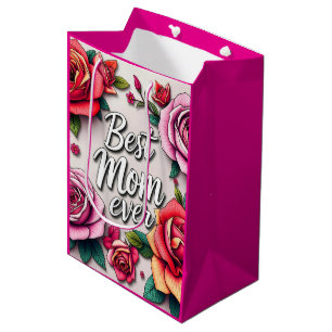 Modern Floral Luxury Gift Collection Medium Gift Bag