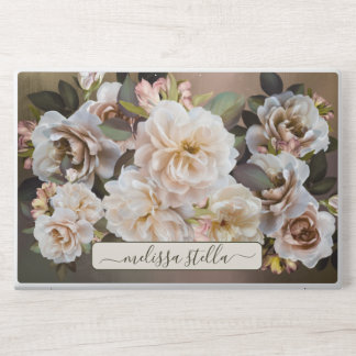Modern Floral Magnolia | Girly Gift HP Laptop Skin