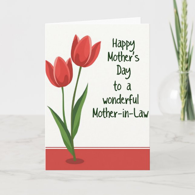 Modern Floral Mothers Day Card (Front)