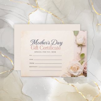Modern Floral Mother's Day Gift Certificate