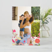 Modern Floral Mothers Day Photo Card (Standing Front)