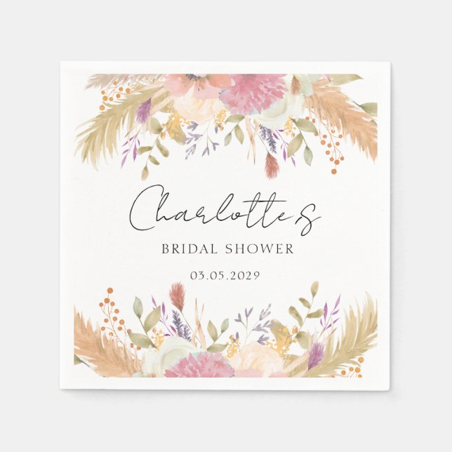 Modern floral  napkins (Front)