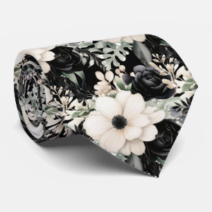 Modern Floral Neck Tie   Formal Special Occasions