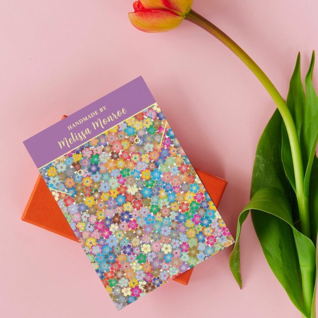 Modern Floral Necklace Jewelry  Display Card  (Creator Uploaded)