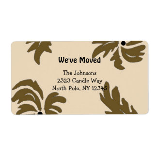 Modern Floral New Address Label