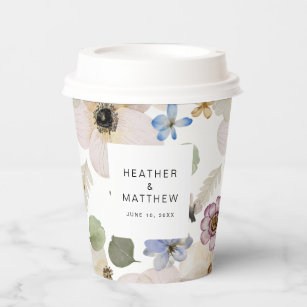 Modern Floral Paper Cups