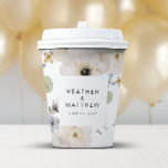 Modern Floral Paper Cups<br><div class="desc">Modern Floral Paper Cups. Chic, modern, and perfect for spring and summer weddings. These wedding paper cups feature stunning hand-painted boho chic watercolor florals in shades of cream, ivory, sage green, burgundy, and dusty blue arranged as a lovely pattern. Find additional products in the Modern Boho Chic Floral Wedding Collection....</div>