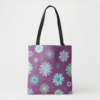 Modern Floral Pattern Art Tote Bag